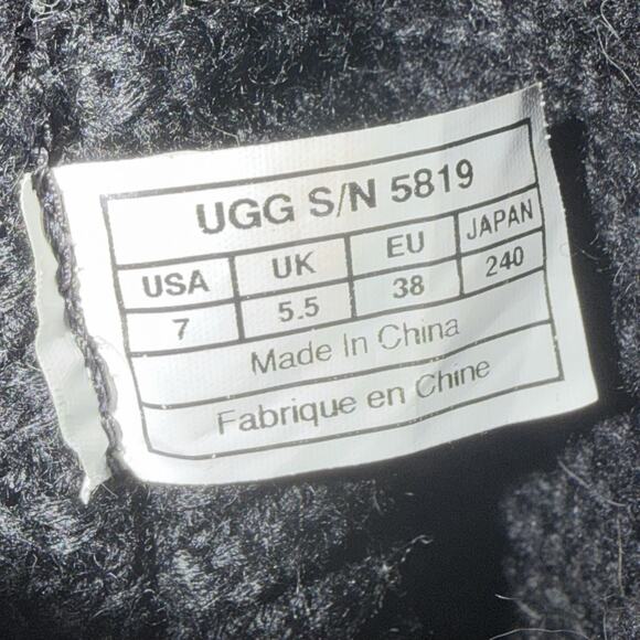 UGG Australia Cardy Classic Knit Sweater Black Tall Boots - Picture 7 of 7